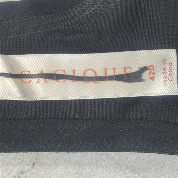 NWT Cacique Lane Bryant Womens Bra Black Lightly Lined Balconette UNDERWIRE 42D - Picture 9 of 11